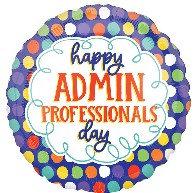 admin-professionals-day-dots-17-foil-balloon-by-anagram-international-inc-balloons123